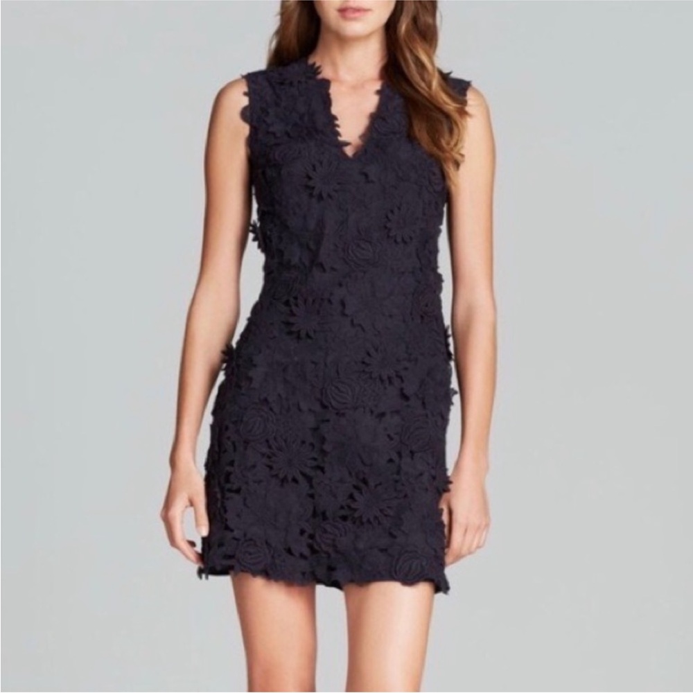 Tory Burch Merida Floral Lace Dress - Navy size 4